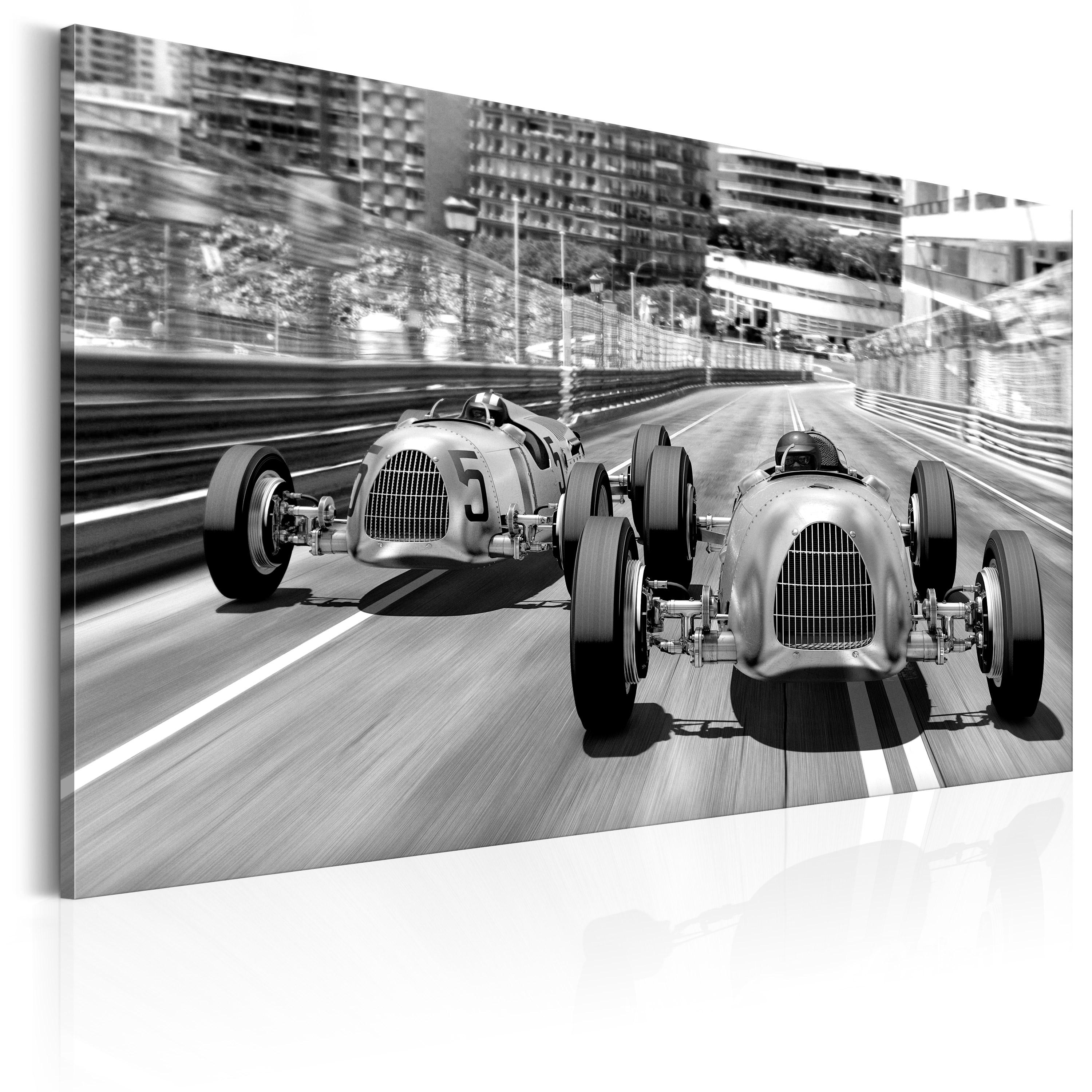 Billede - Old Cars Racing - 120 x 80 cm - Premium Print