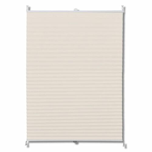 Plisseret blind 80x100 cm creme