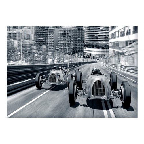Fototapet Lydens hastighed med vintage racerbiler