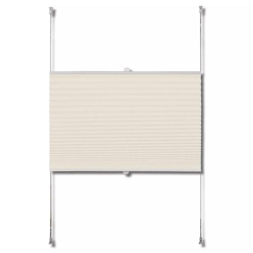 Plisseret blind 80x125 cm creme
