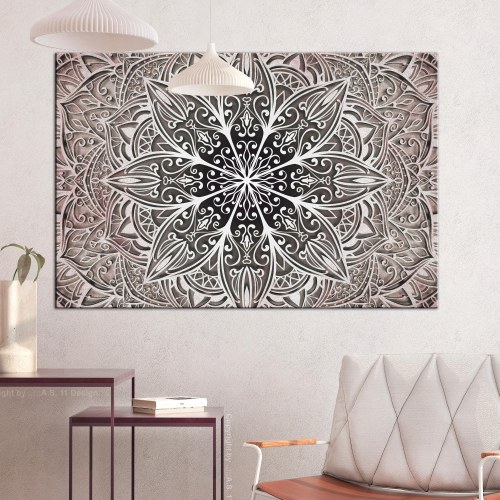 Billede - Oriental Flowers (1 Part) Narrow Pink