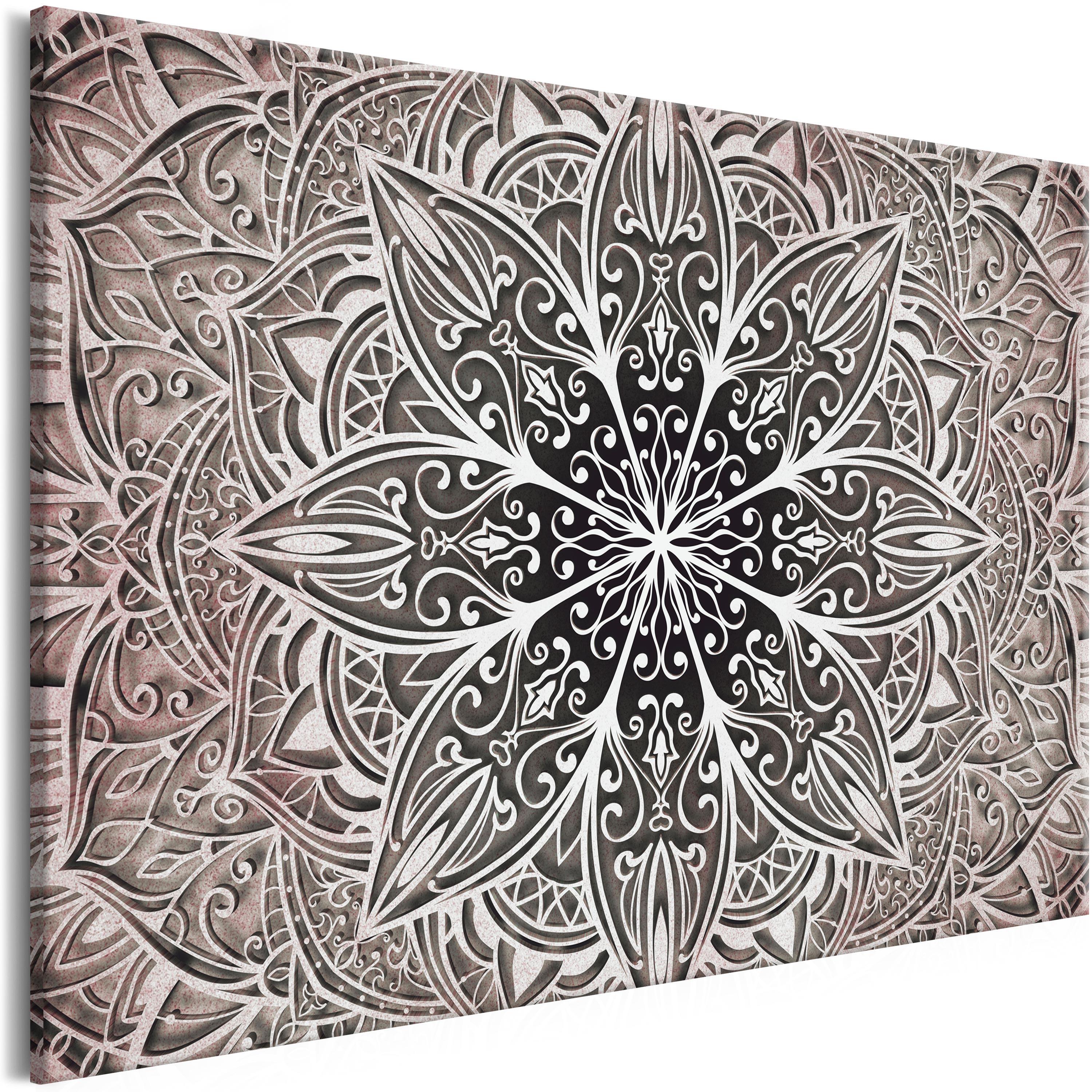 Billede - Oriental Flowers (1 Part) Narrow Pink - 90 x 60 cm - På italiensk lærred