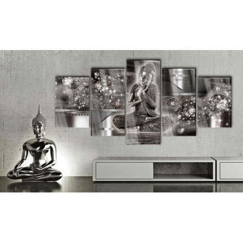 Akrylglas billede Sølvro med Buddha-motiv