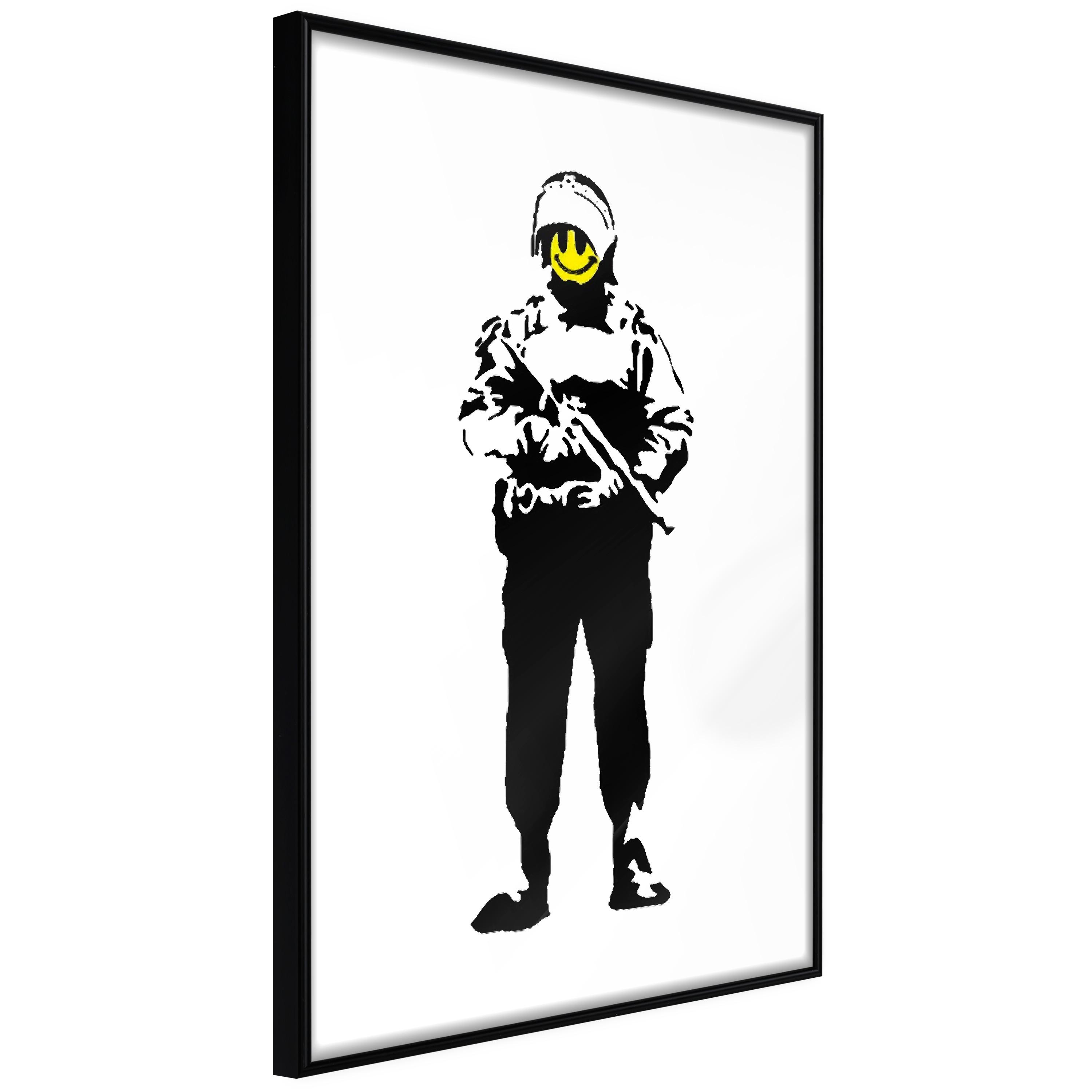 Plakat - Smiling Policeman - 40 x 60 cm - Sort ramme