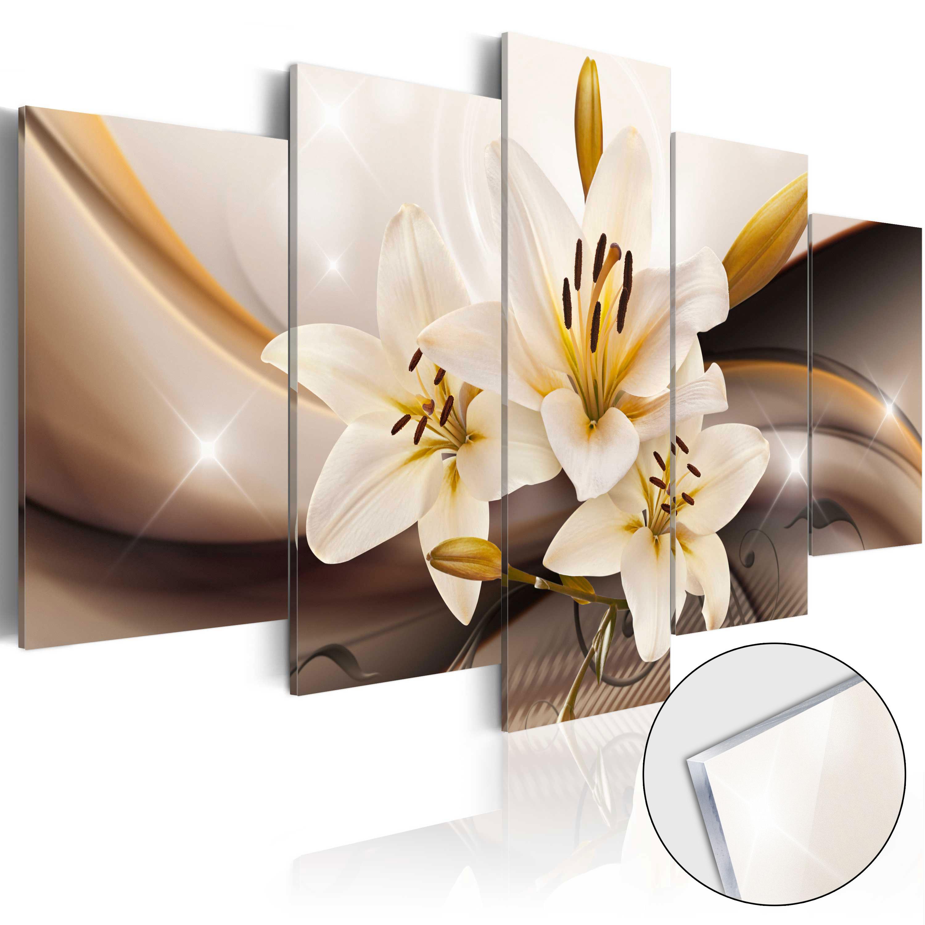 Billede på akrylglas - Shiny Lily - 100 x 50 cm