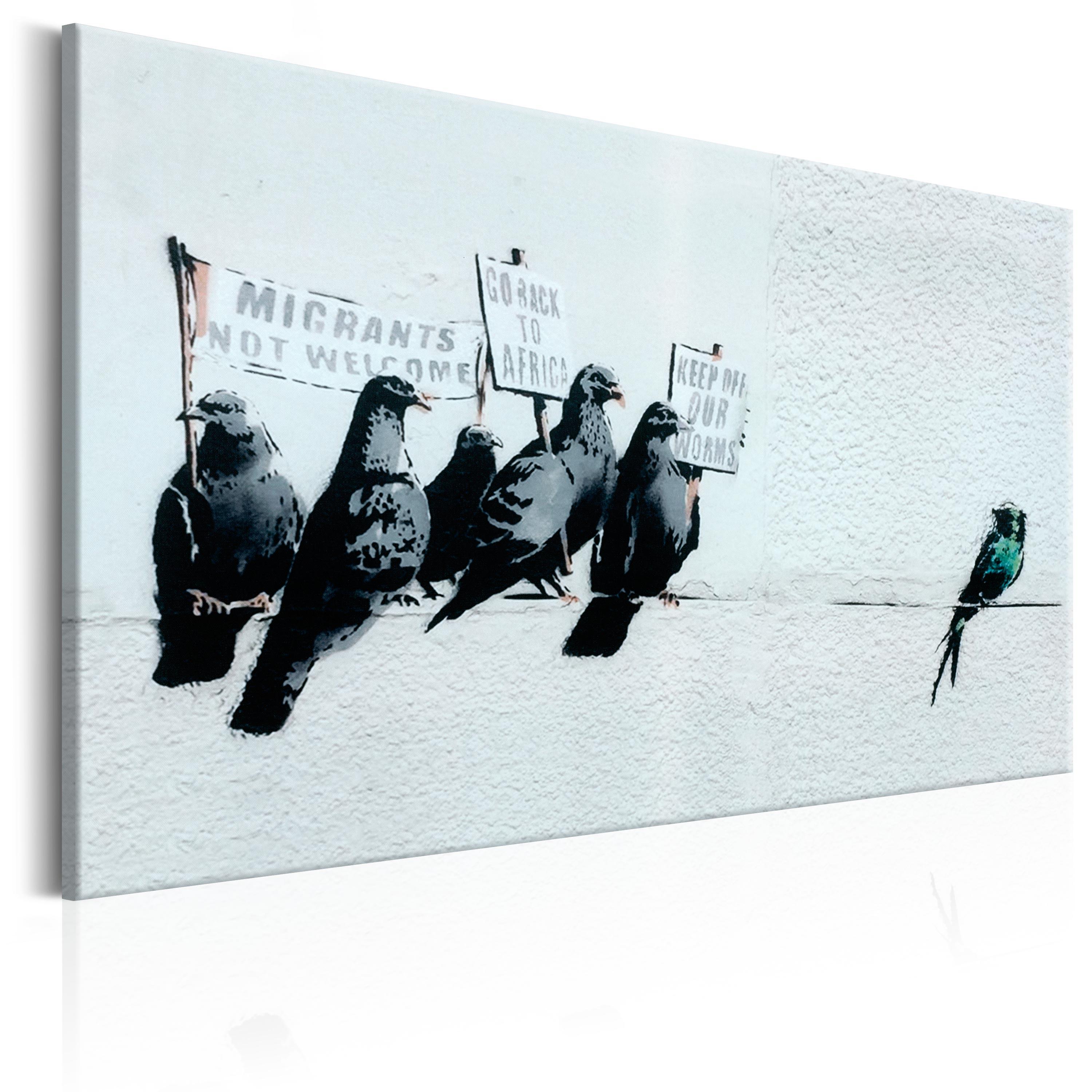 Billede - Protesting Birds by Banksy - 90 x 60 cm - Standard