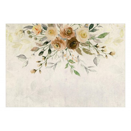 Fototapet Sommerblomstring med retro blomstermotiv