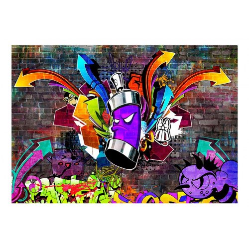 Fototapet - Graffiti: Colourful attack