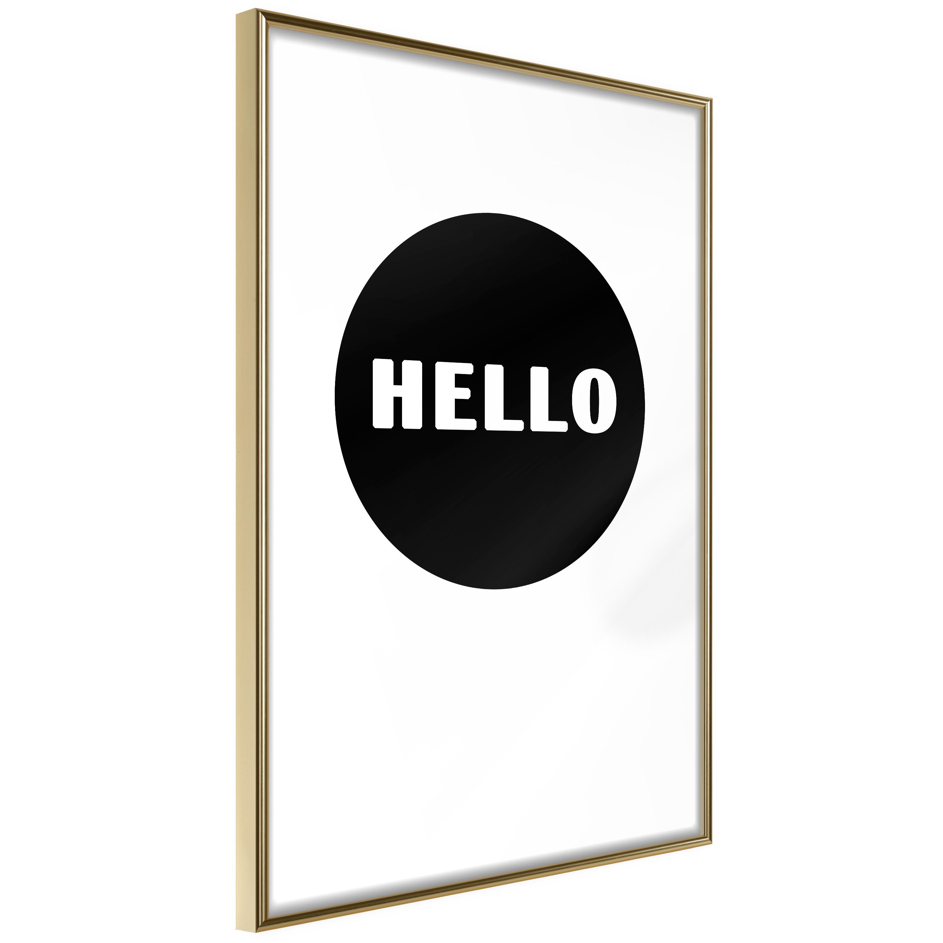 Plakat - Good Morning Message - 40 x 60 cm - Guldramme