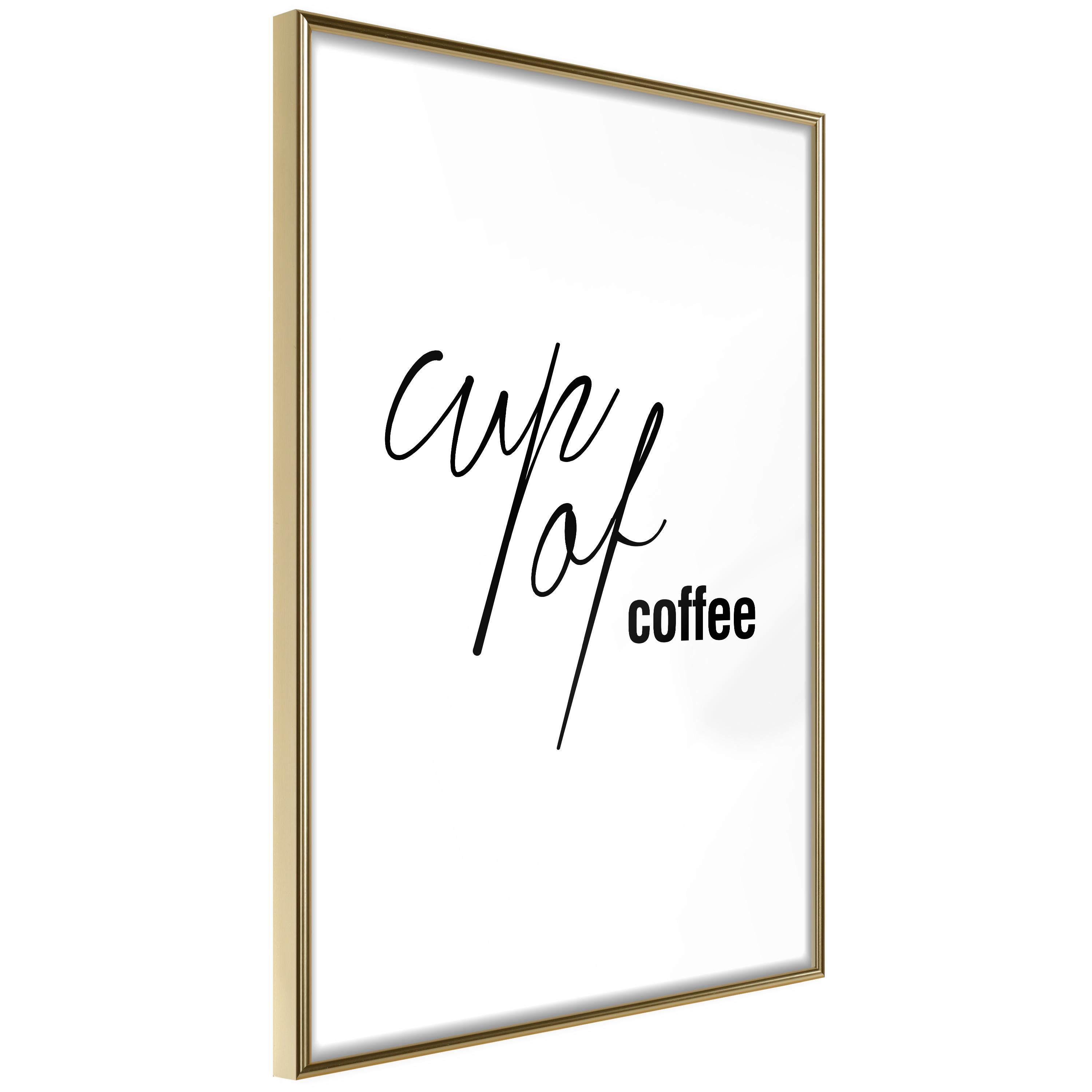 Plakat - Cup of Coffee - 40 x 60 cm - Guldramme