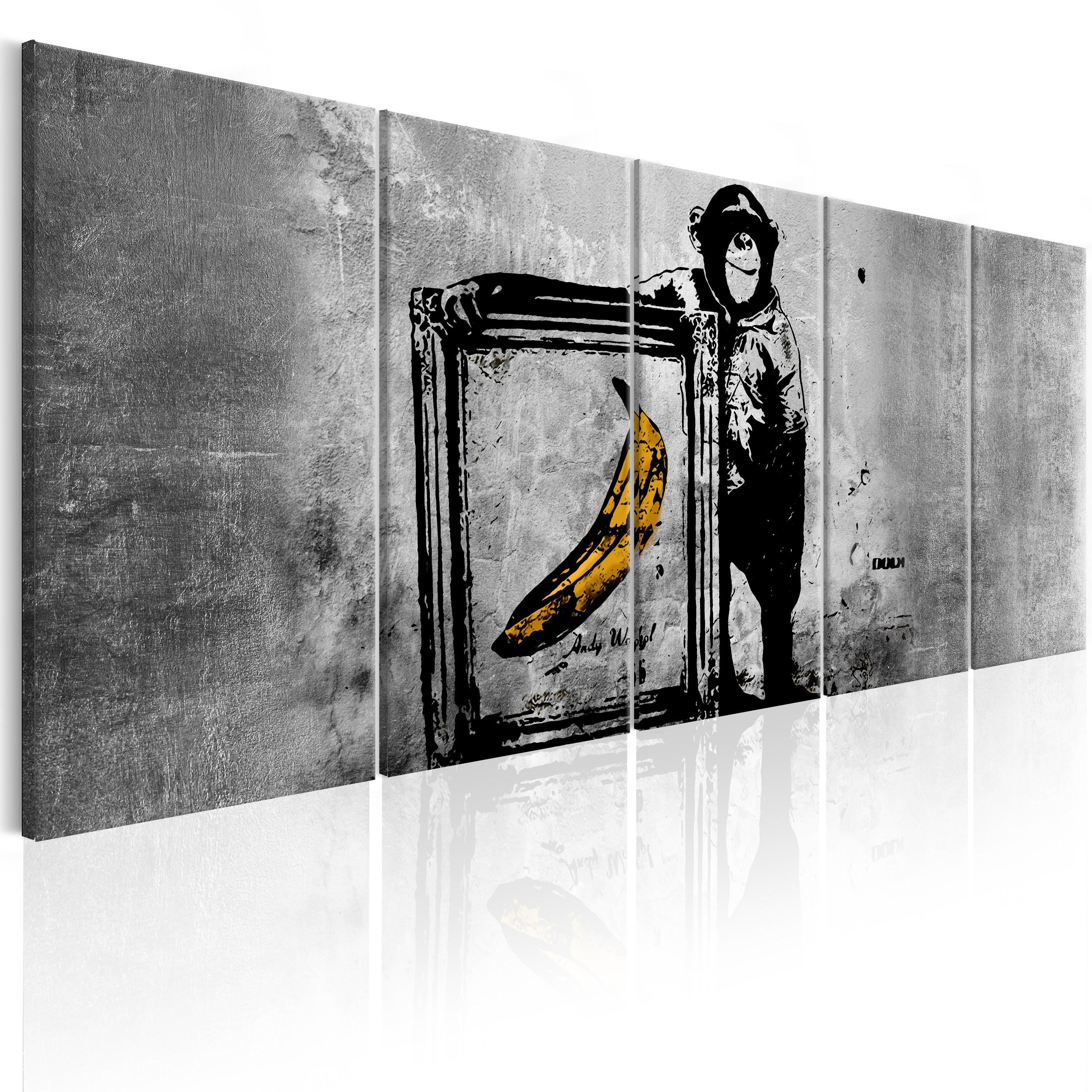 Billede - Banksy: Monkey with Frame - 100 x 40 cm - Premium Print