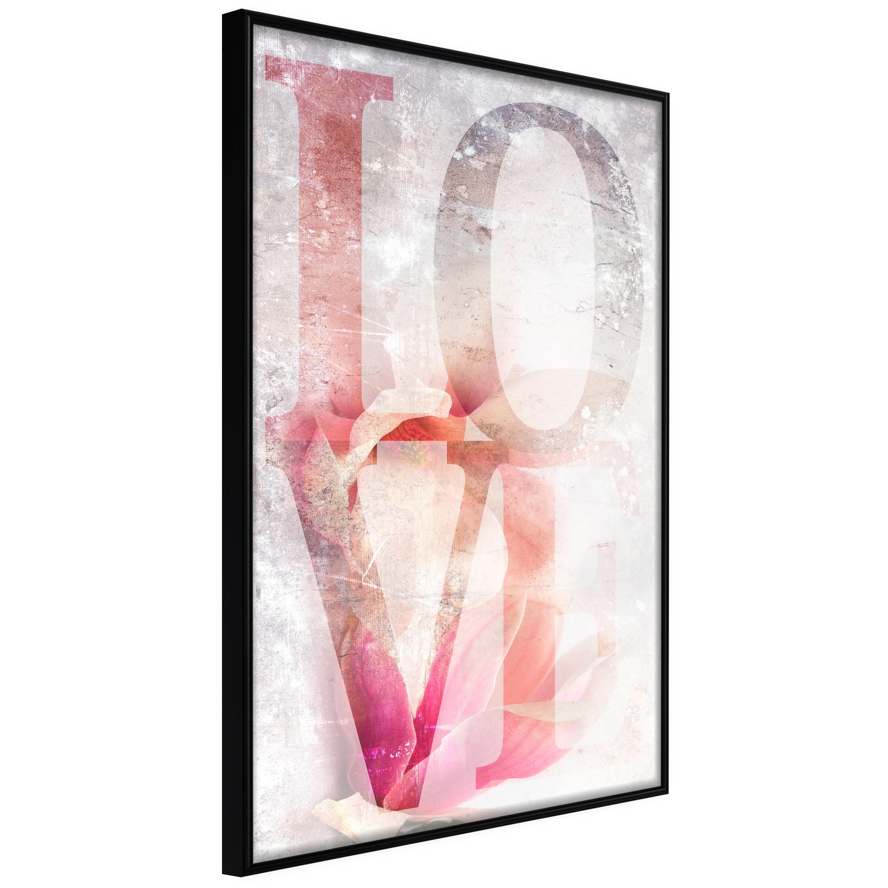 Plakat - Magnolia Love - 40 x 60 cm - Sort ramme
