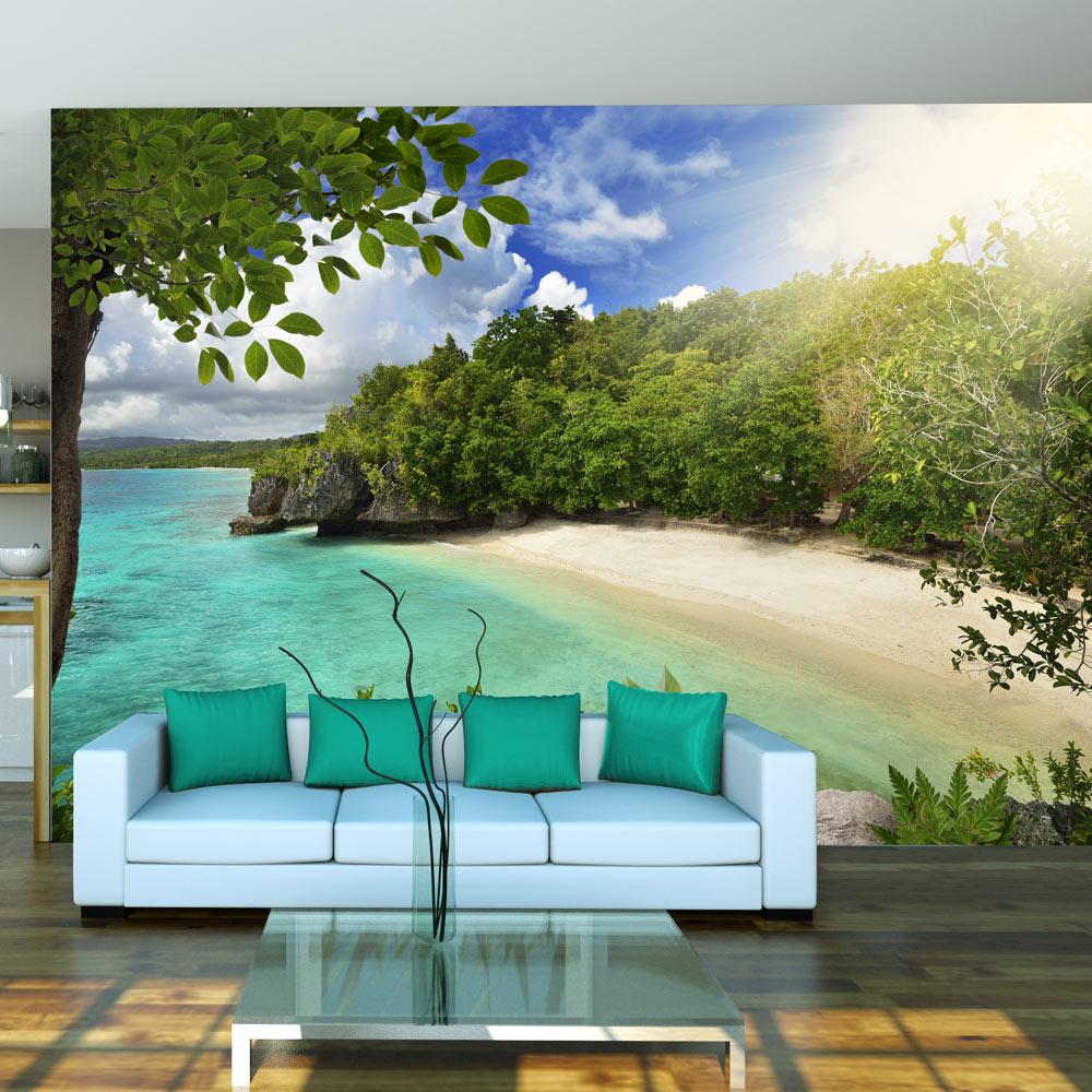 Fototapet - Sunny beach - 350 x 245 cm - Standard