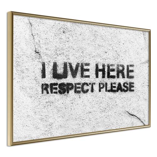 Plakat - I Live Here, Respect Please