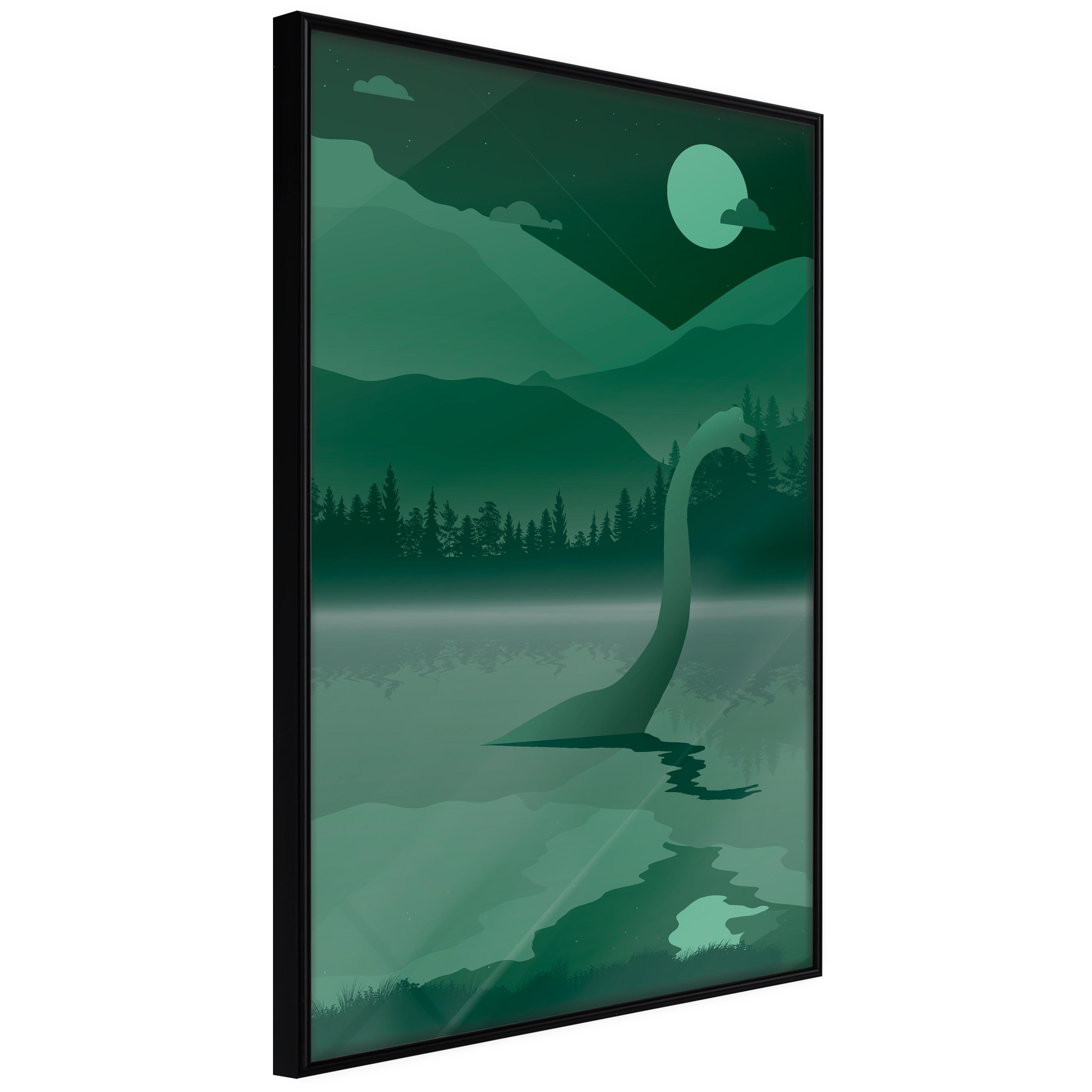 Plakat - Loch Ness - 20 x 30 cm - Sort ramme