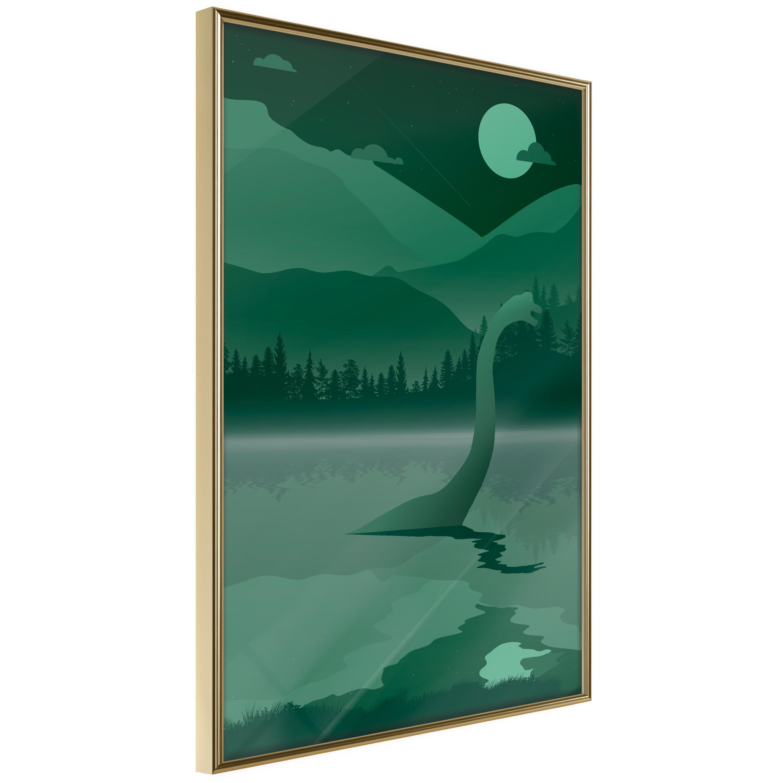 Plakat - Loch Ness - 30 x 45 cm - Guldramme