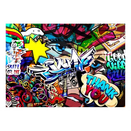 Fototapet Metropoliens Sprog - graffiti og gadekunst