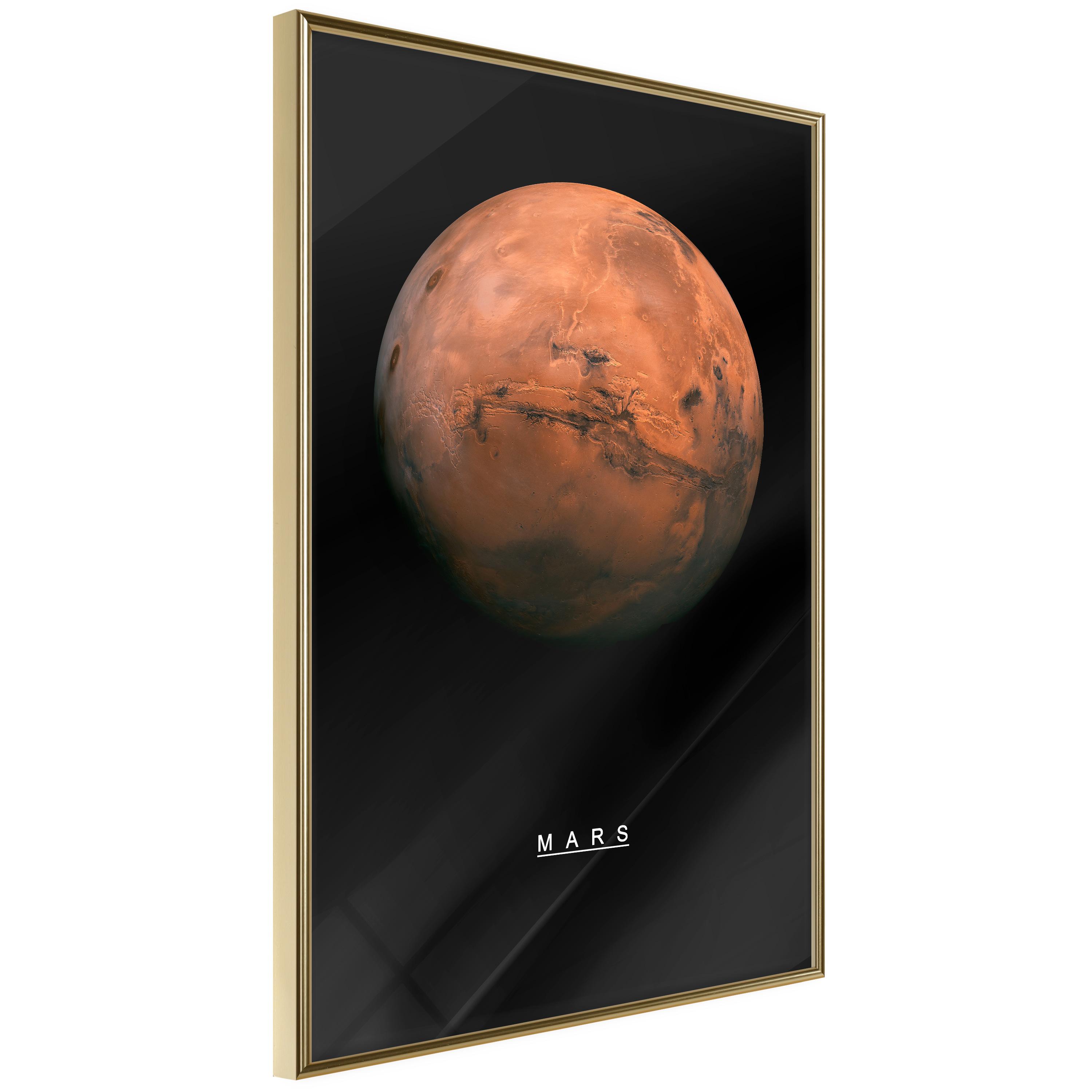 Plakat - Mars - 30 x 45 cm - Guldramme