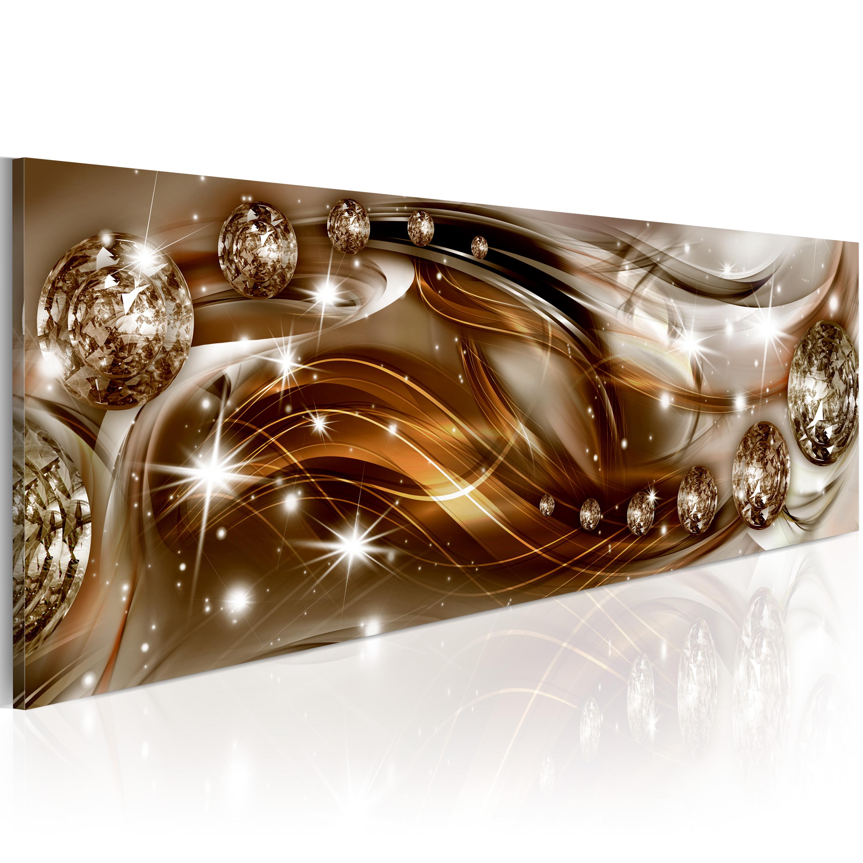 Billede - Ribbon of Bronze and Glitter - 120 x 40 cm - Standard