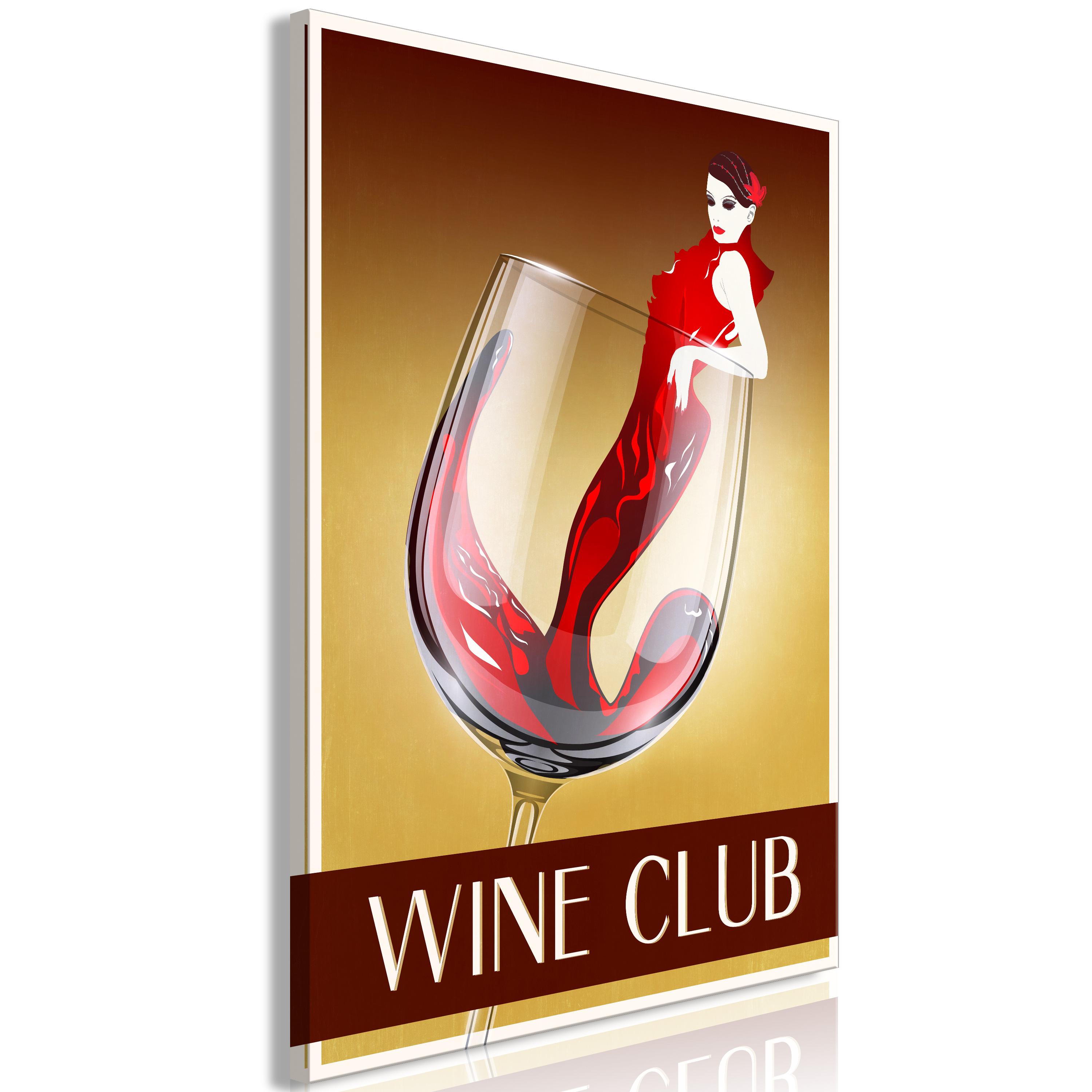 Billede - Wine Club (1 Part) Vertical - 40 x 60 cm - Premium Print
