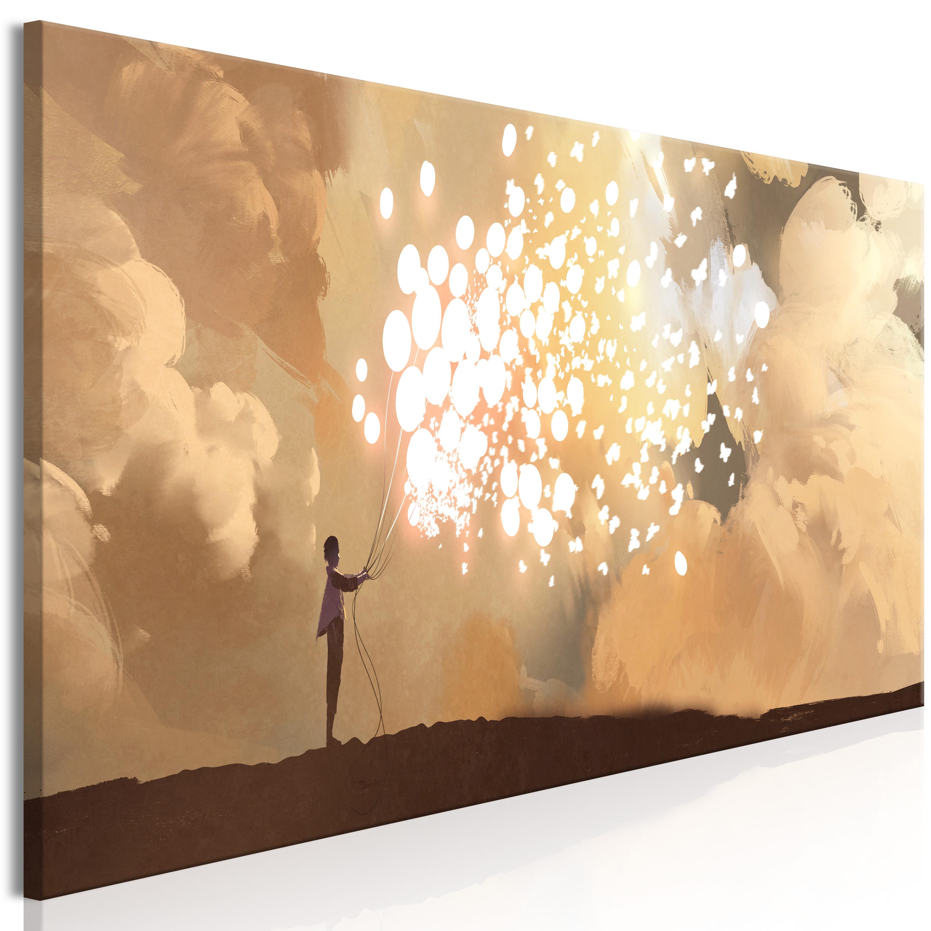 Billede - Fluttering Balloons (1 Part) Narrow - 135 x 45 cm - Standard