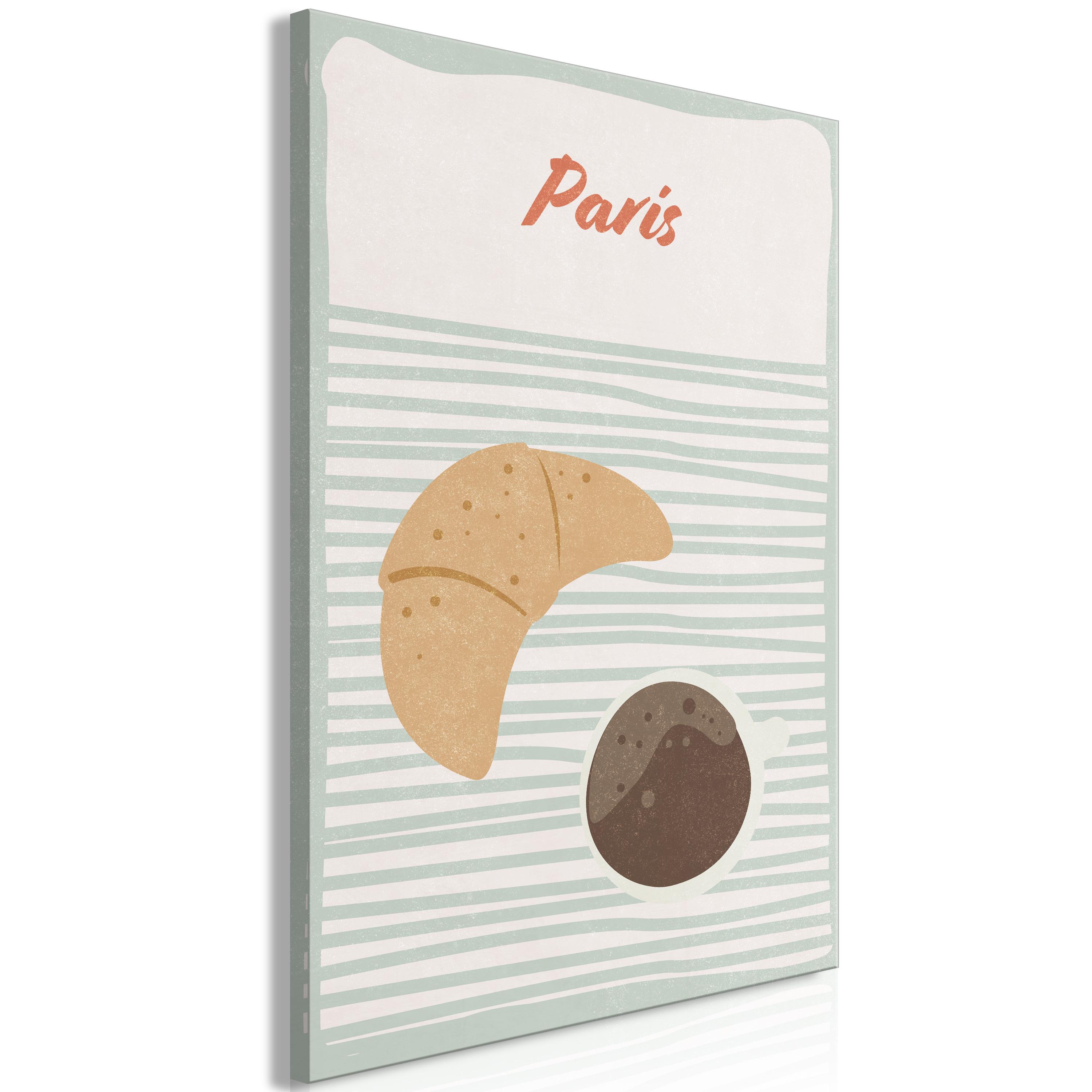 Billede - Parisian Breakfast (1 Part) Vertical - 80 x 120 cm - Premium Print