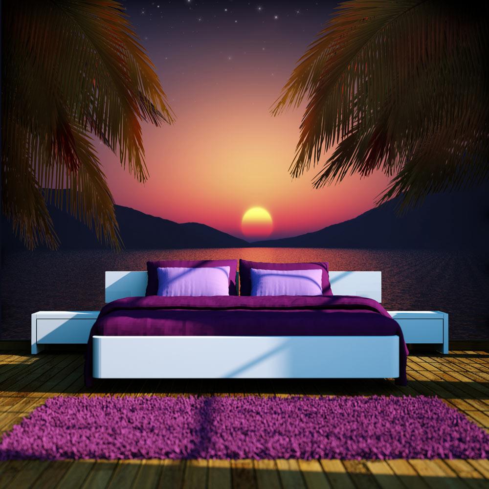 Fototapet - Romantic evening on the beach - 450 x 315 cm - Premium billede