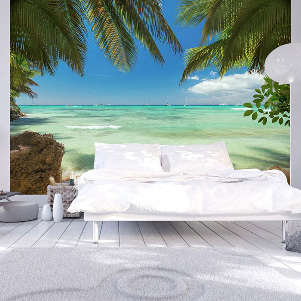 Fototapet - Relaxing on the beach - 250 x 175 cm - Standard