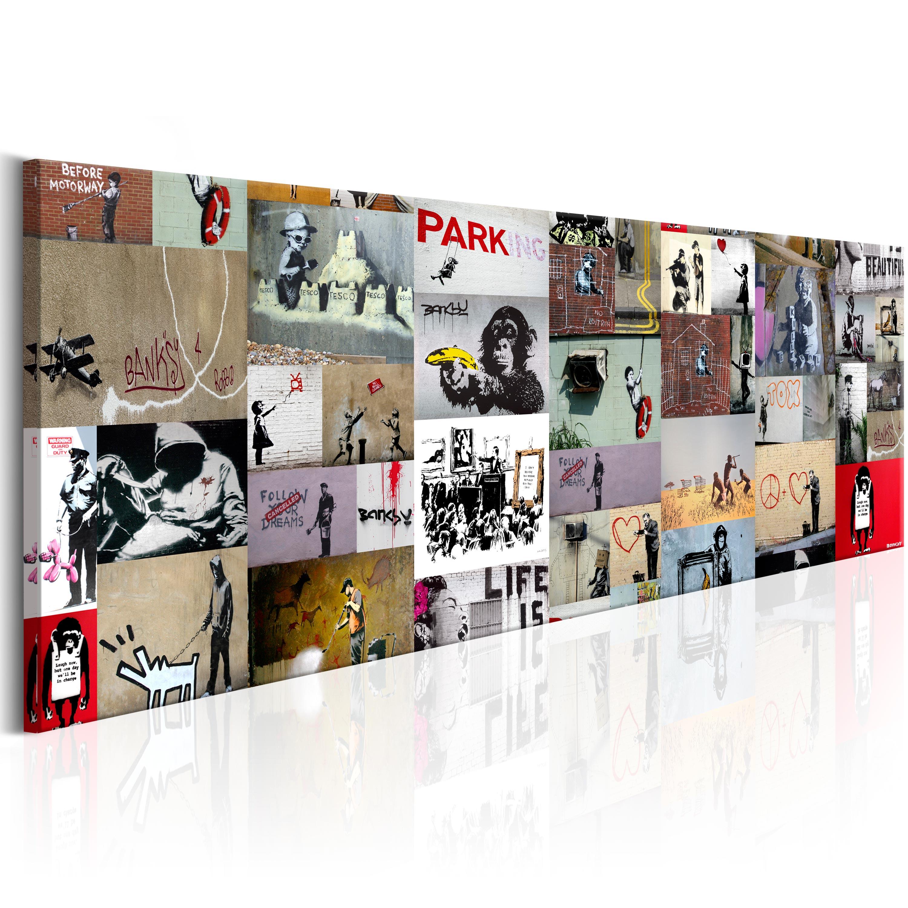 Billede - Art of Collage: Banksy II - 120 x 40 cm - Standard