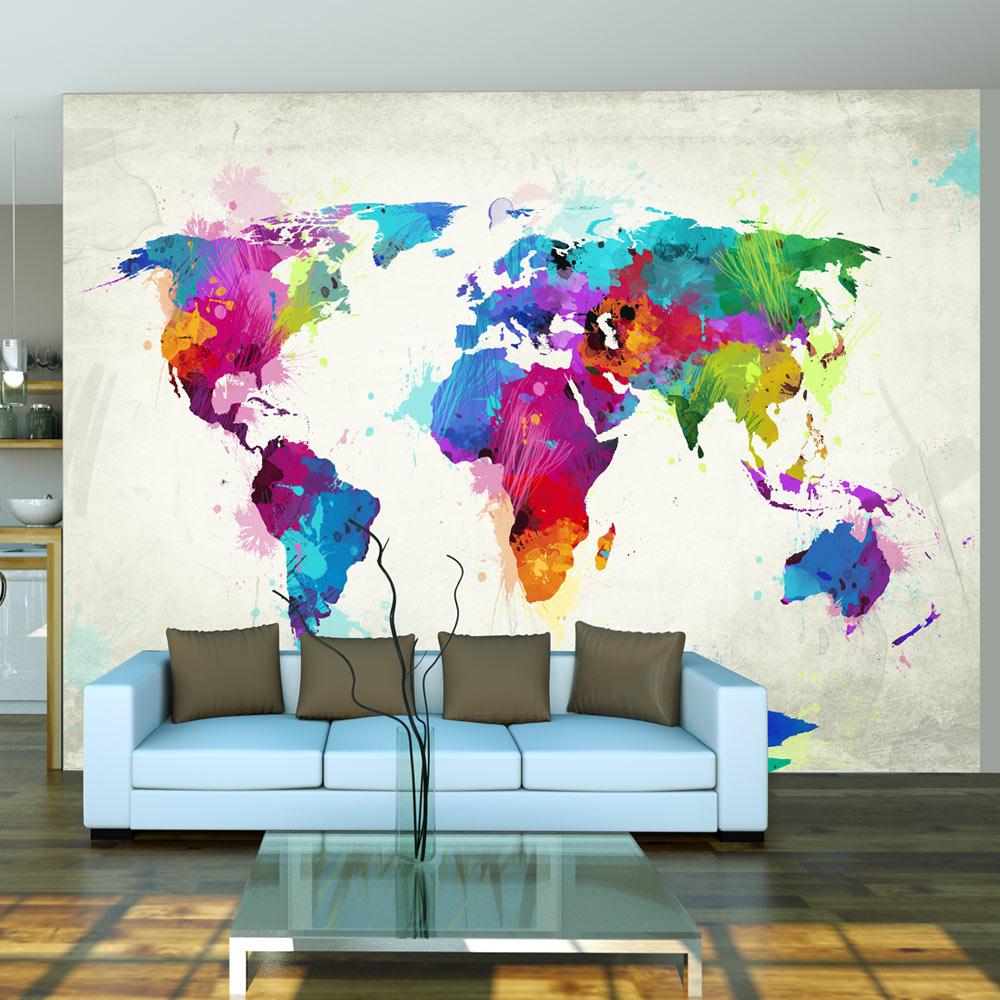 Fototapet - The map of happiness - 200 x 154 cm - Standard