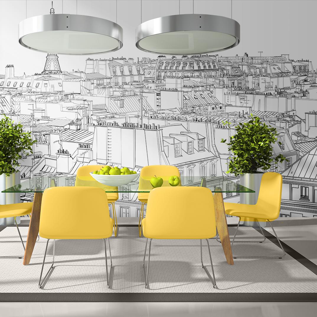 Fototapet - Parisian s skitsebog - 550 x 270 cm - Standard