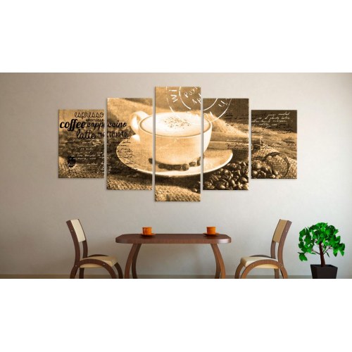 Billede - Coffe, Espresso, Cappuccino, Latte machiato ... - sepia