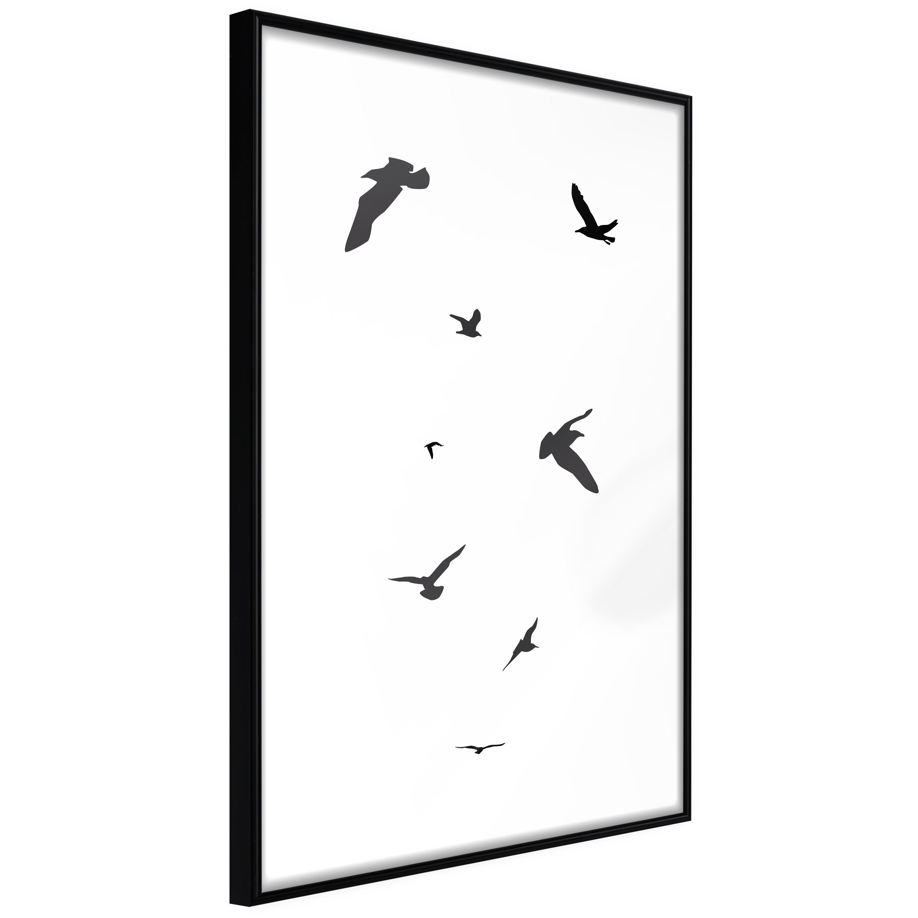 Plakat - Evening Flight - 40 x 60 cm - Sort ramme