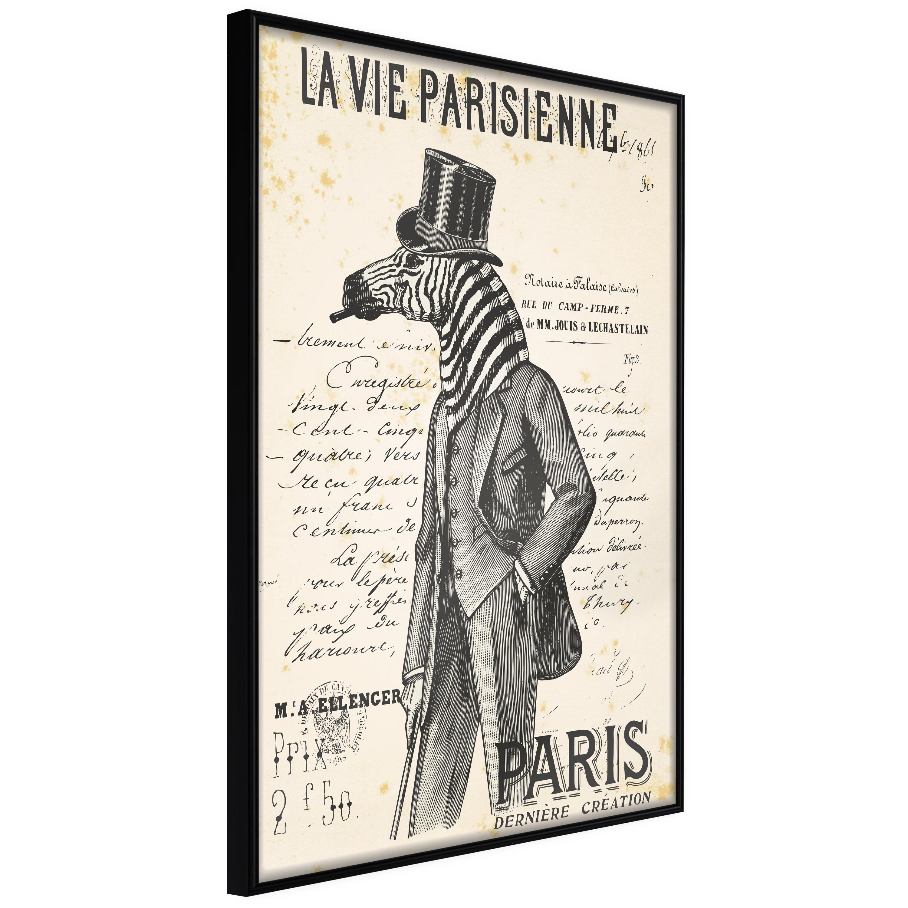 Plakat - La Vie Parisienne - 40 x 60 cm - Sort ramme