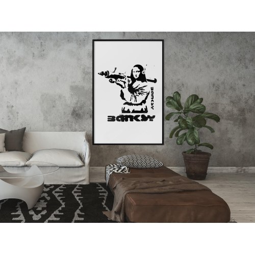 Plakat - Mona Lisa with a Bazooka