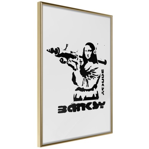 Plakat - Mona Lisa with a Bazooka