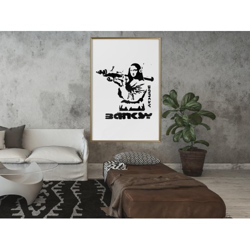 Plakat - Mona Lisa with a Bazooka