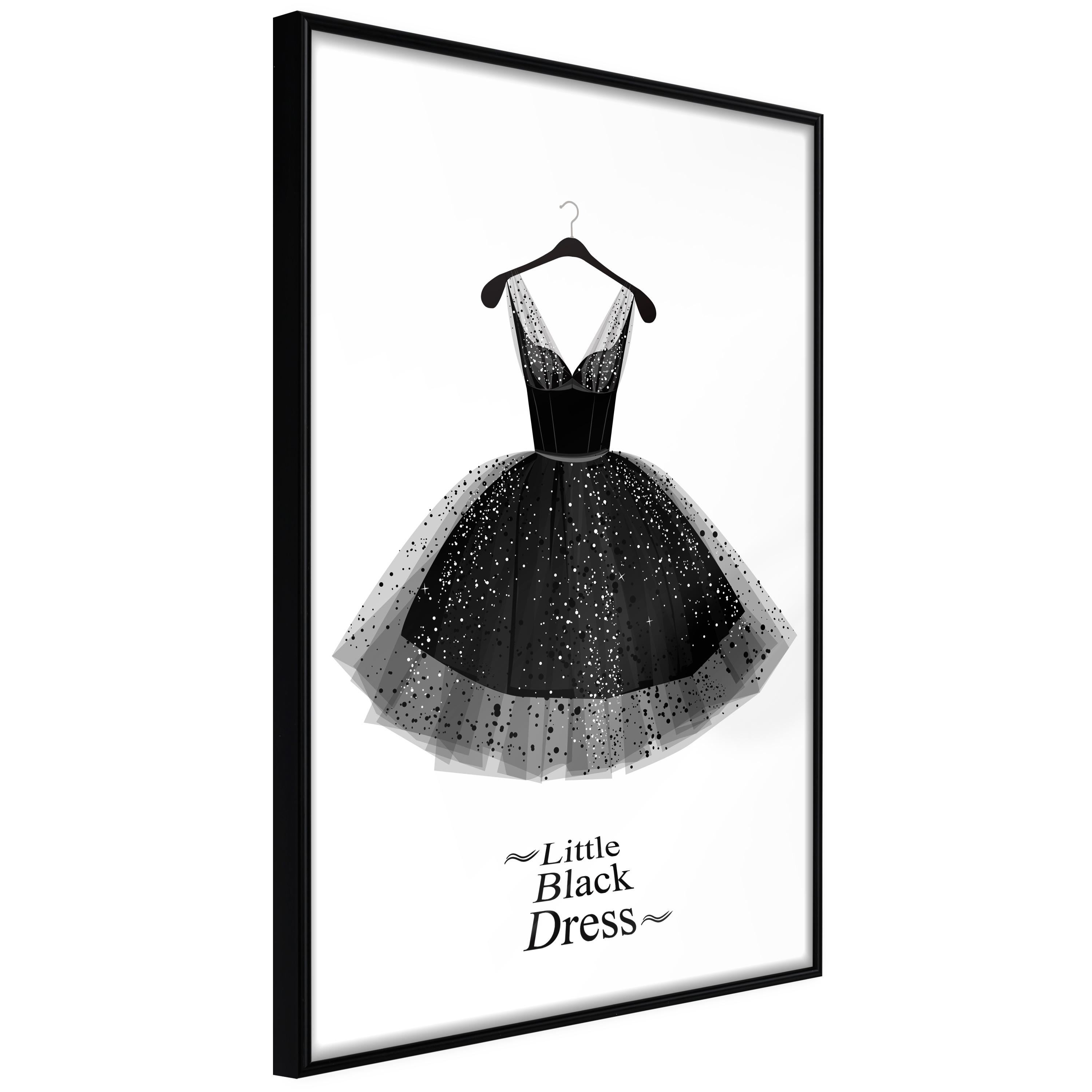 Plakat - Little Black Dress - 30 x 45 cm - Sort ramme