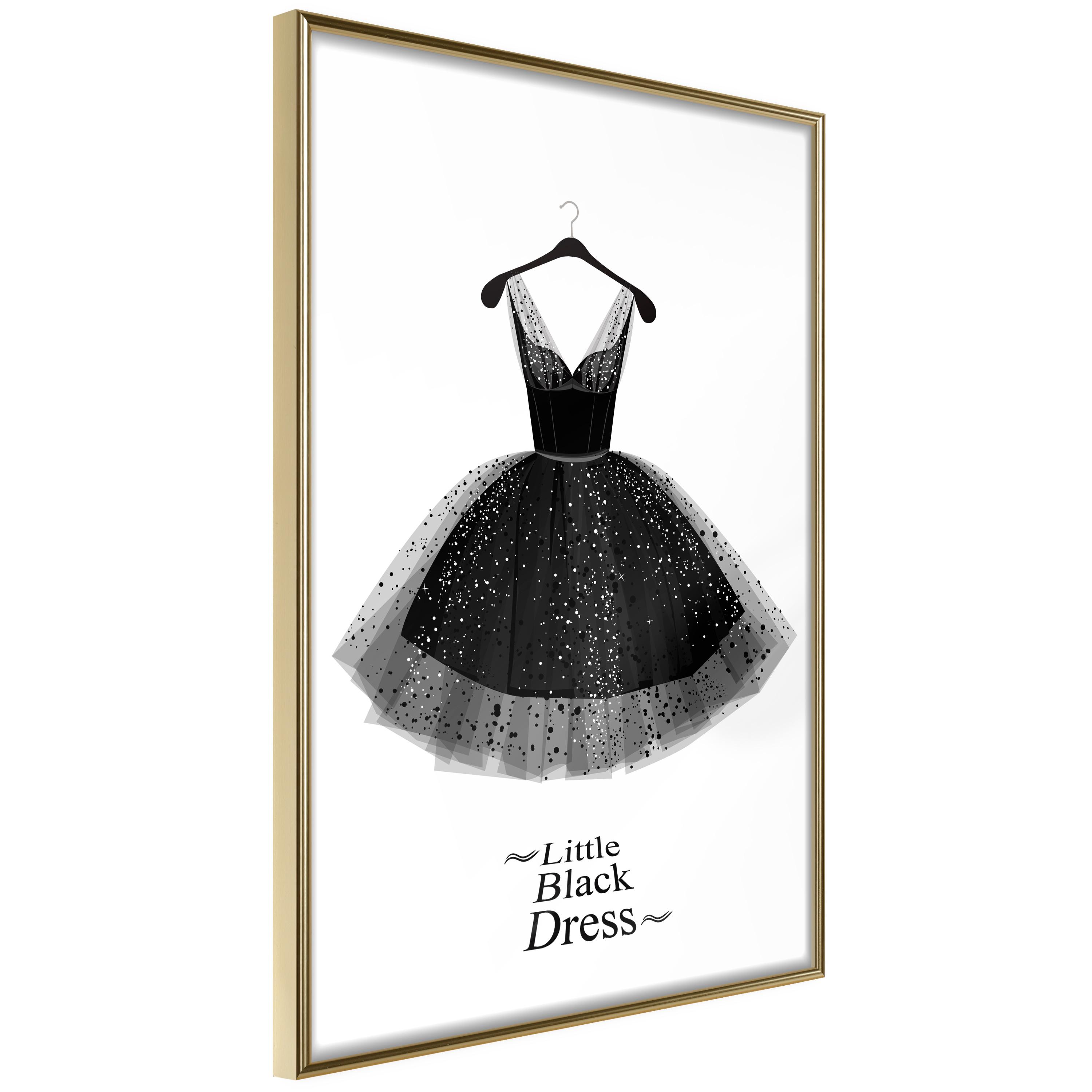 Plakat - Little Black Dress - 30 x 45 cm - Guldramme