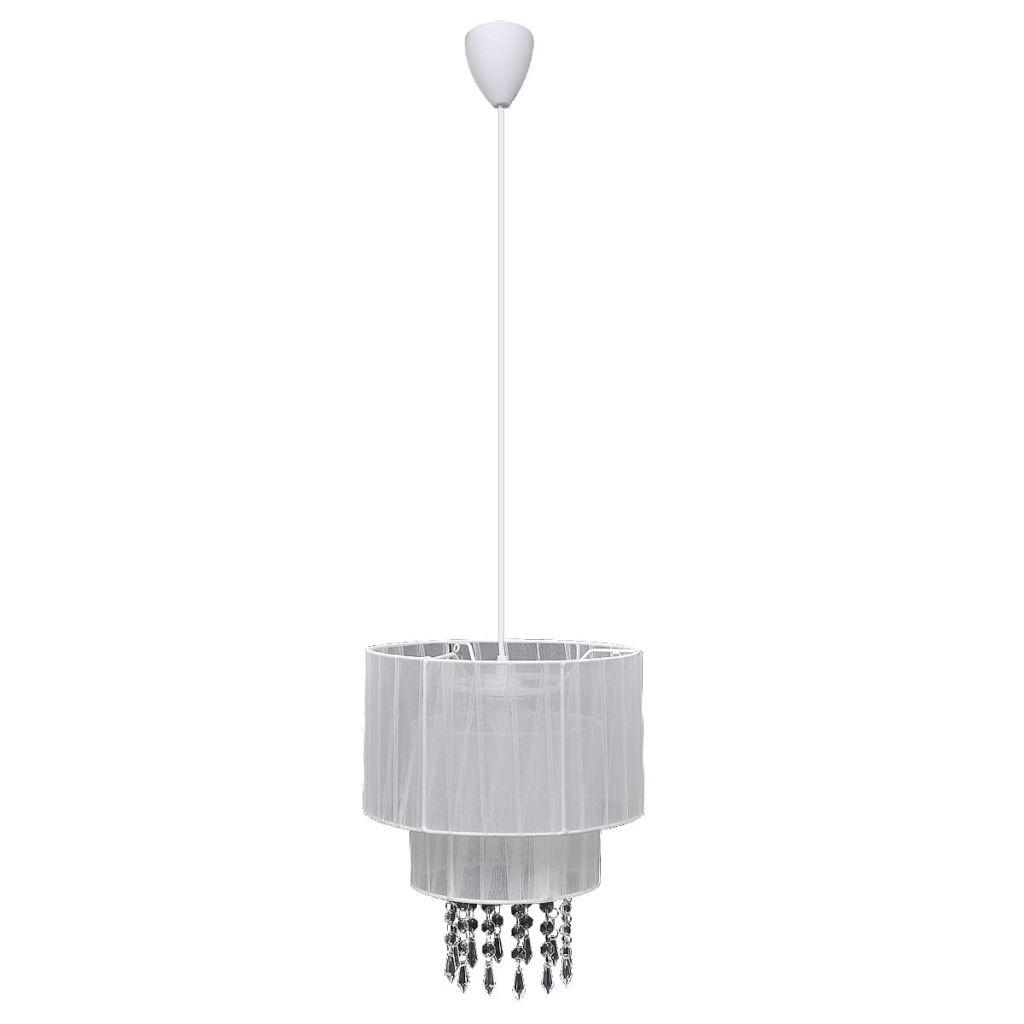 Vedhæng Loft Lampe Lysekrone af Krystal Hvid