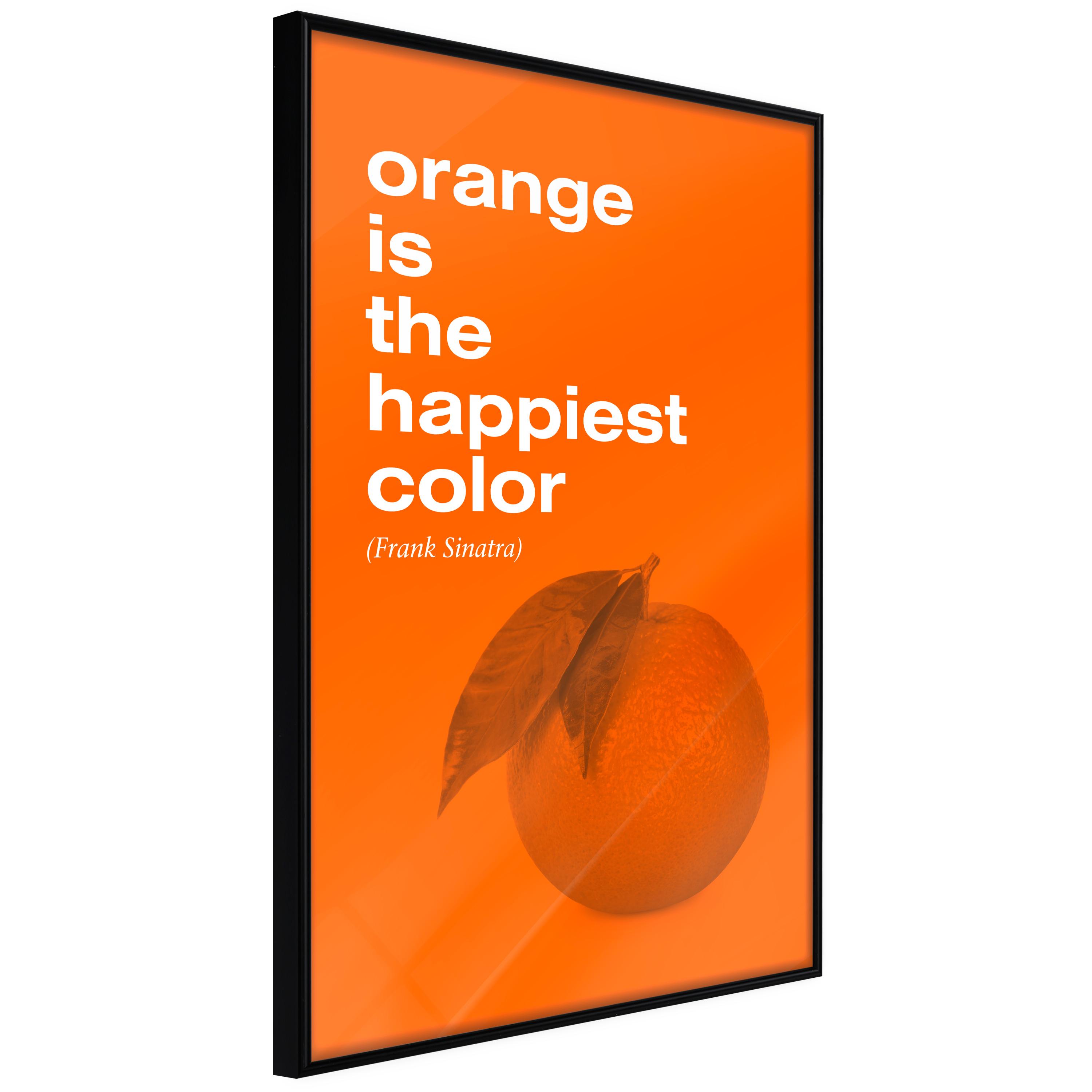 Plakat - The Happiest Colour - 30 x 45 cm - Sort ramme