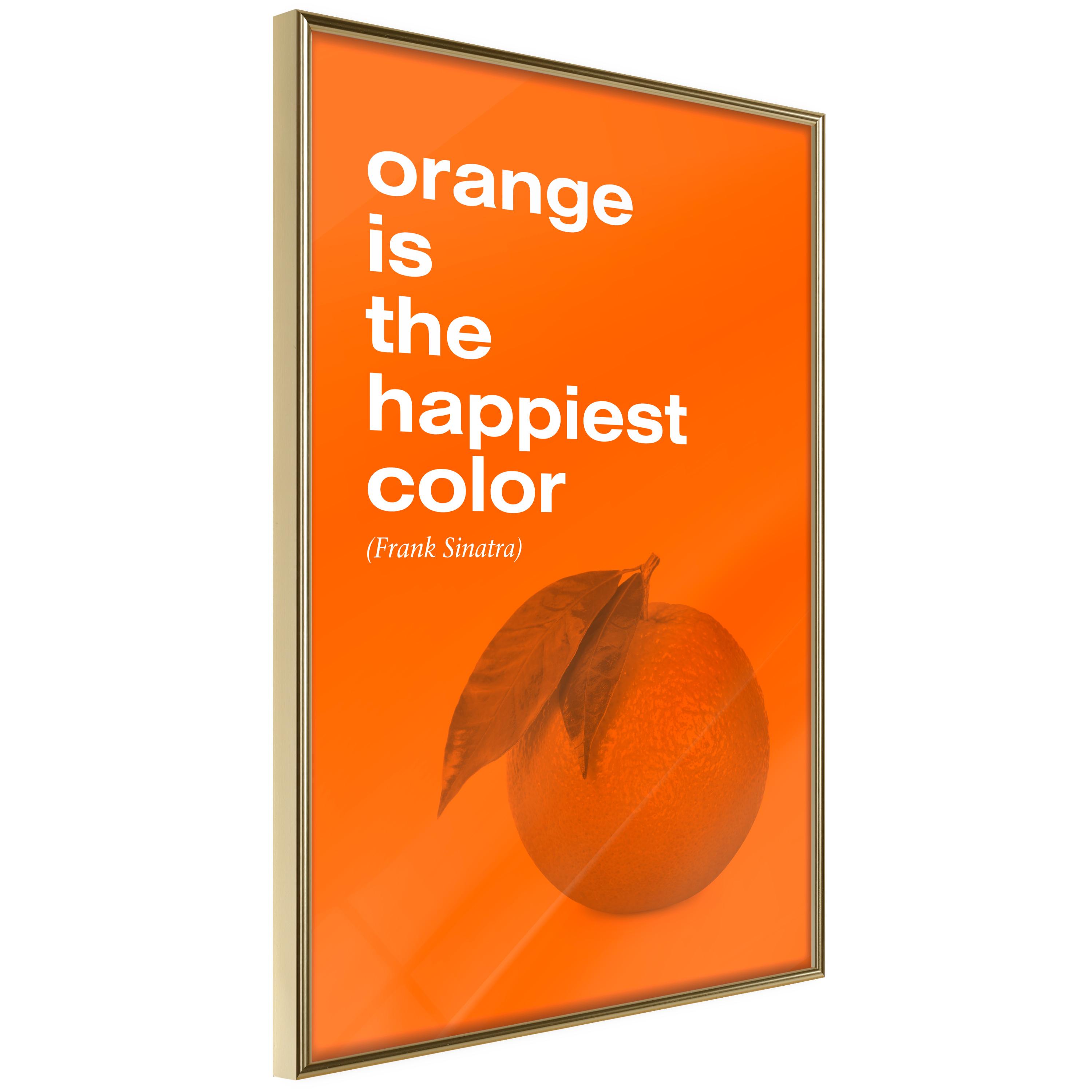 Plakat - The Happiest Colour - 40 x 60 cm - Guldramme