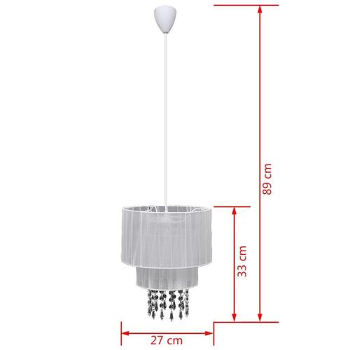 Vedhæng Loft Lampe Lysekrone af Krystal Hvid