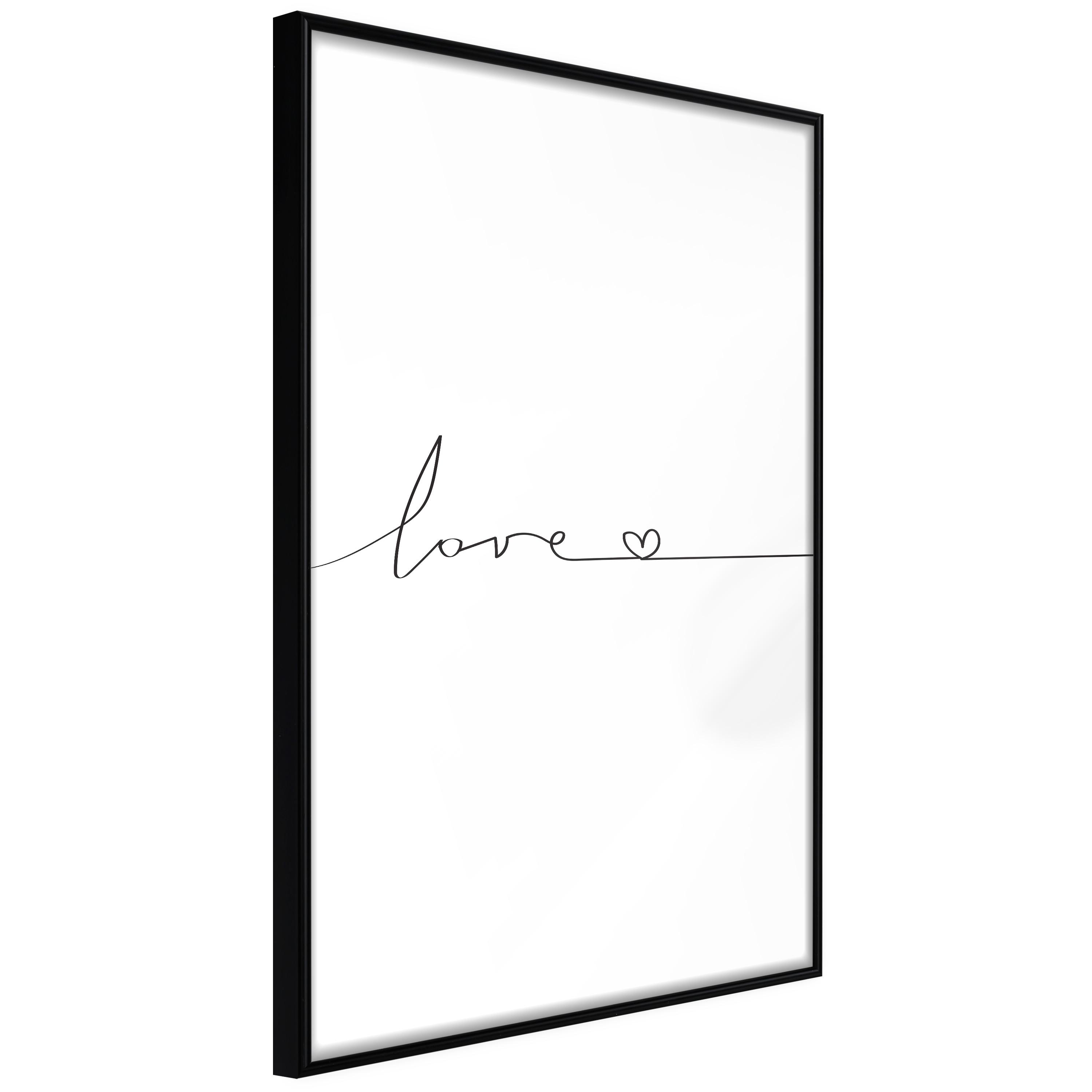 Plakat - Love Everywhere - 20 x 30 cm - Sort ramme