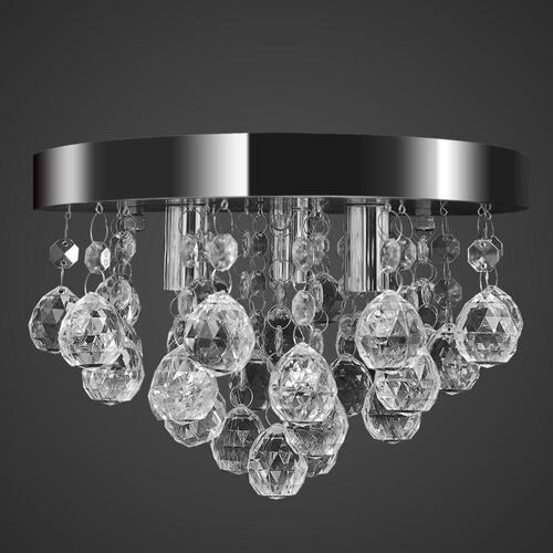Lysekrone krystaldesign plexiglas krom