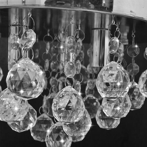 Lysekrone krystaldesign plexiglas krom