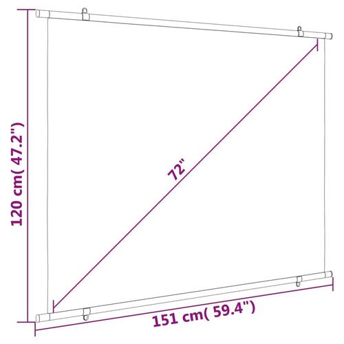 Projektorlærred 72" 4:3