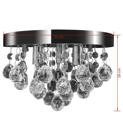Lysekrone krystaldesign plexiglas krom