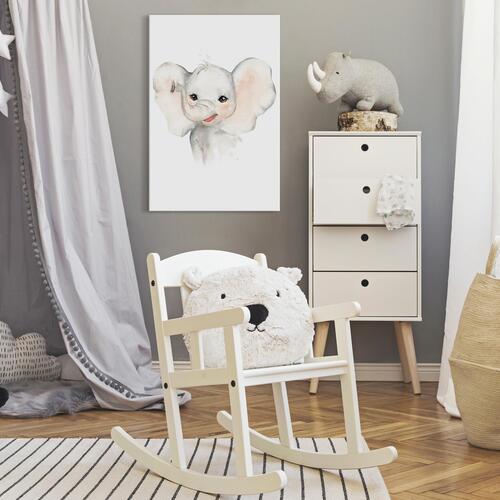 Billede - Happy Elephant (1 Part) Vertical 40 x 60 cm