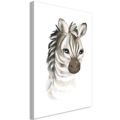 Billede - Little Zebra (1 Part) Vertical 40 x 60 cm